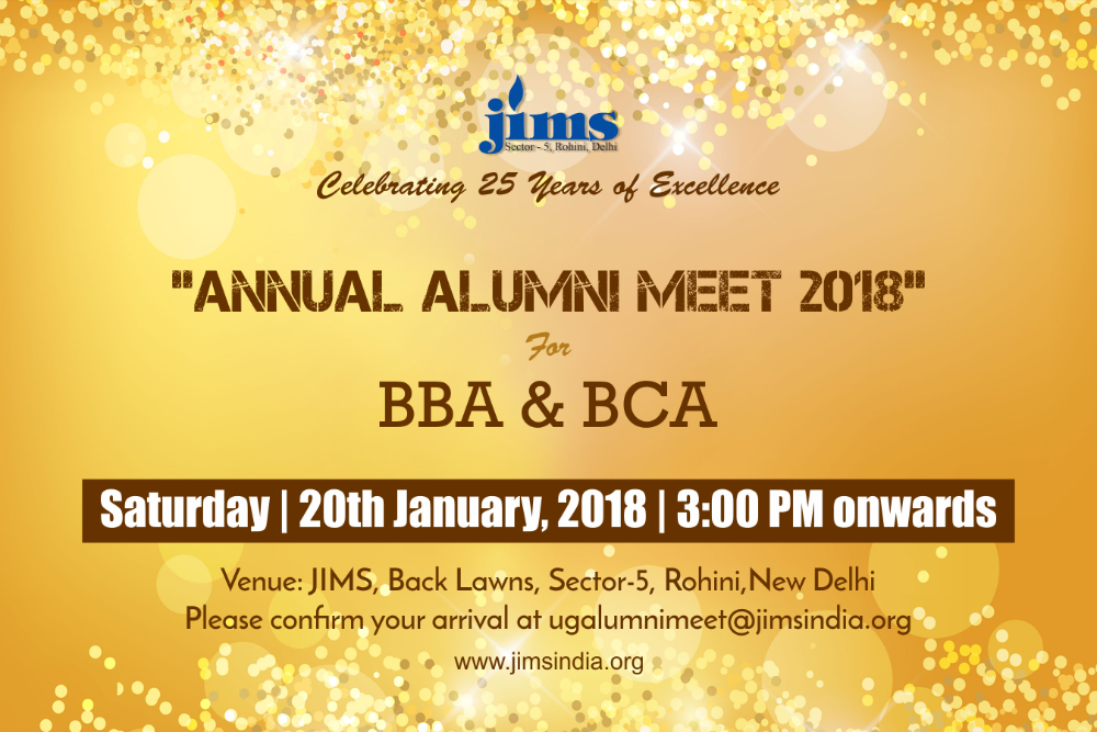 JIMS Annual Alumni Meet for BBA and BCA