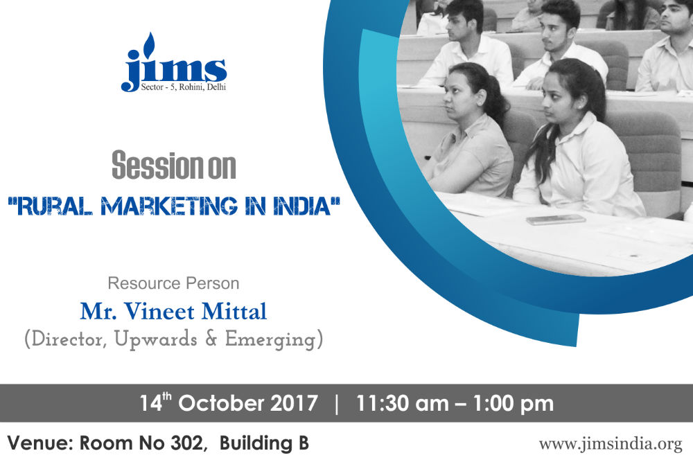 JIMS Guest Lecture on Rural Marketing