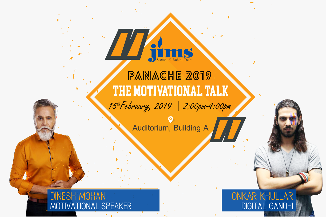 JIMS Rohini is organising Panache - 2019 The Motivational Talk