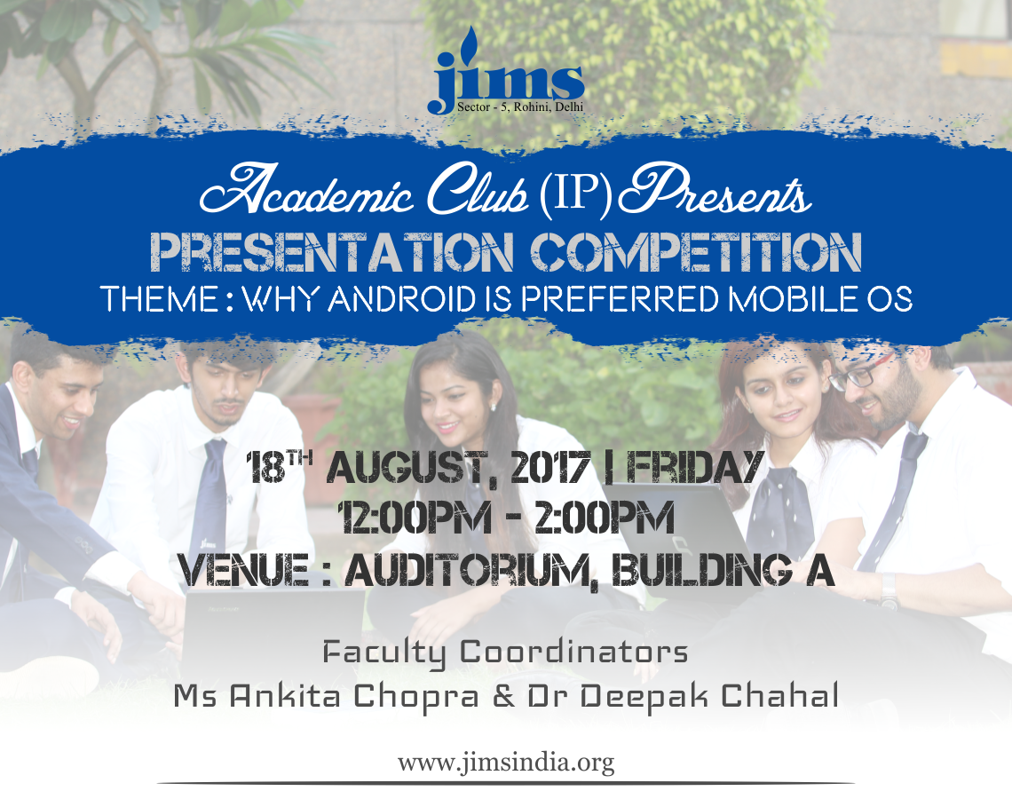 JIMS Academic Club (IP) Presents Presentation Competition