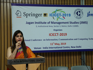 JIMS Rohini International Conference (ICICCT-2019) technically sponsored by Springer CCIS and Computer Society of India (CSI)